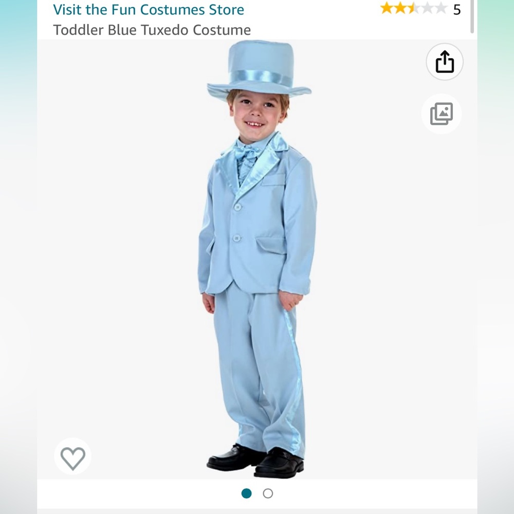 Toddler Blue Tuxedo- Dumb and Dumber